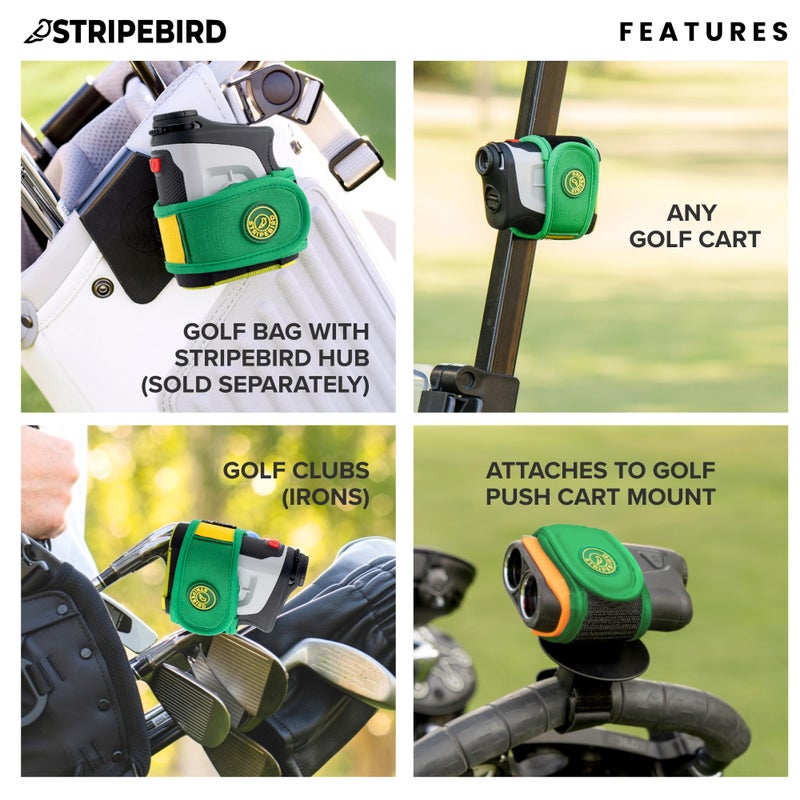 Stripebird 2.0 Slim Golf Magnetic Rangefinder Strap - Green, Form Fitting, No Buckle - Magnetic Range Finder - Image 3